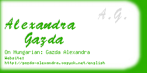 alexandra gazda business card